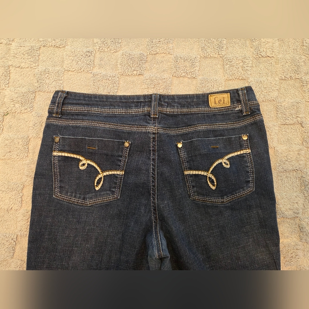 VTG LEI Sophia Hiphugger Flare Jeans Womens 13 Denim Low Rise ❤️Preloved - Picture 8 of 12